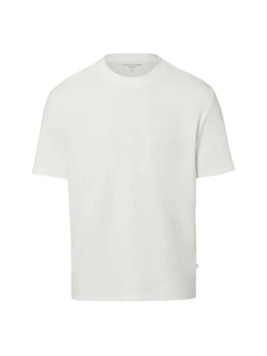 Finshley & Harding Koszulka męska Mężczyźni Dżersej biały jednolity,