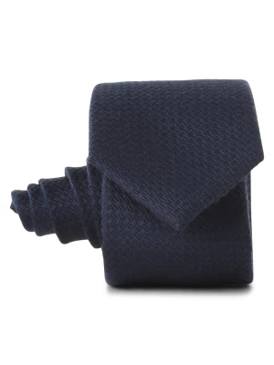 Finshley & Harding Krawat z dodatkiem jedwabiu Mężczyźni Jedwab niebieski wypukły wzór tkaniny,