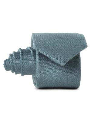 Finshley & Harding Krawat z dodatkiem jedwabiu Mężczyźni Jedwab niebieski|zielony wypukły wzór tkaniny,