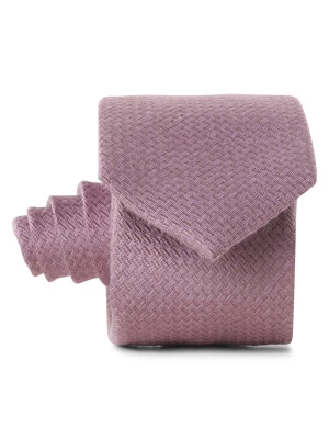 Finshley & Harding Krawat z dodatkiem jedwabiu Mężczyźni Jedwab różowy wypukły wzór tkaniny,