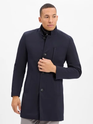 Finshley & Harding Krótki płaszcz - Denver Mężczyźni niebieski jednolity,