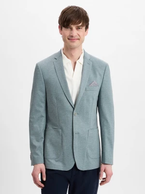 Finshley & Harding Kurtka męska Mężczyźni Modern Fit Sztuczne włókno zielony jednolity,