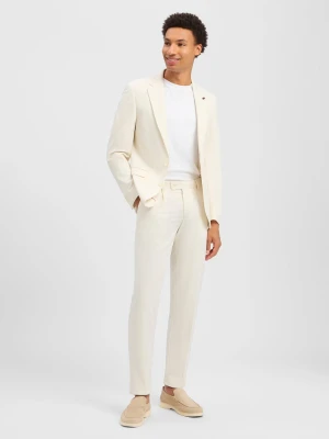 Finshley & Harding London Garnitur - Brixdon-11-Hudson Mężczyźni Slim Fit biały,