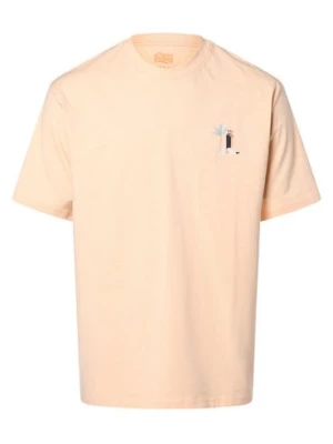 Finshley & Harding London Koszulka męska - Freddie Mężczyźni Bawełna pomarańczowy nadruk,