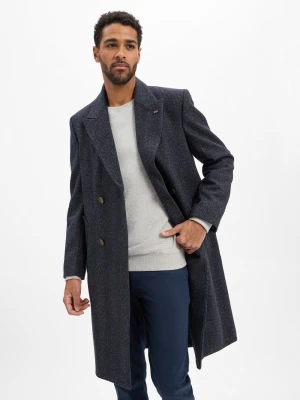 Finshley & Harding London Krótki płaszcz Mężczyźni Sztuczne włókno niebieski