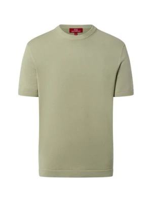 Finshley & Harding London Męska koszula z dzianiny Mężczyźni Bawełna zielony jednolity,