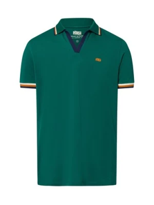 Finshley & Harding London Męska koszulka polo - Hector Mężczyźni Bawełna zielony jednolity,