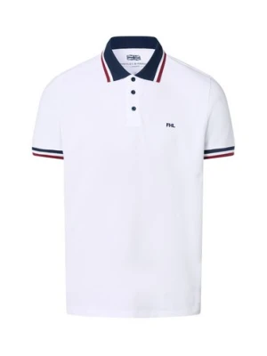 Finshley & Harding London Męska koszulka polo Mężczyźni Bawełna biały jednolity,