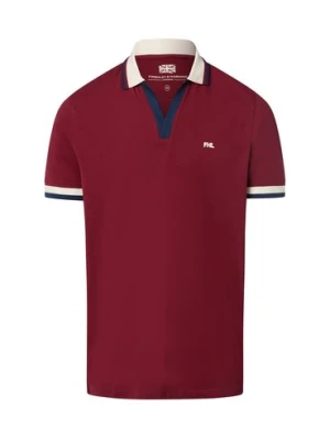 Finshley & Harding London Męska koszulka polo Mężczyźni Bawełna czerwony jednolity,
