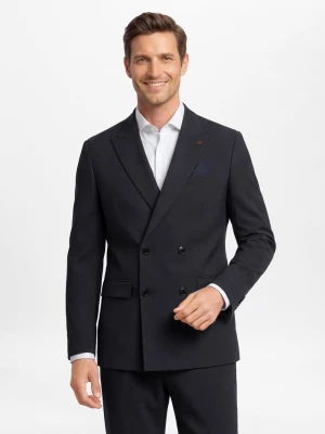 Finshley & Harding London Męska kurtka modułowa - Berry Mężczyźni Comfort Fit niebieski,