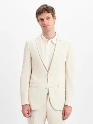 Finshley & Harding London Męska kurtka modułowa - Brixdon Mężczyźni Slim Fit biały marmurkowy,