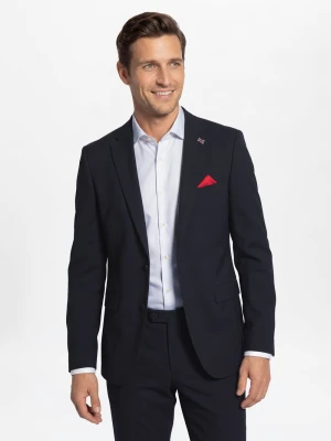 Finshley & Harding London Męska kurtka modułowa - Brixdon Mężczyźni Slim Fit niebieski jednolity,