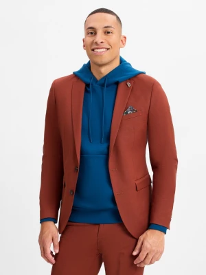 Finshley & Harding London Męska kurtka modułowa - Brixdon Mężczyźni Slim Fit pomarańczowy jednolity,