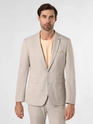 Finshley & Harding London Męski garnitur modułowy - Brixdon Mężczyźni Slim Fit Sztuczne włókno beżowy marmurkowy,