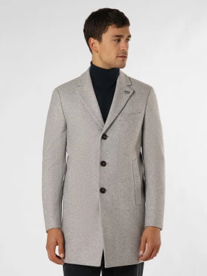 Finshley & Harding London Męski płaszcz wełniany Mężczyźni Sztuczne włókno szary marmurkowy,