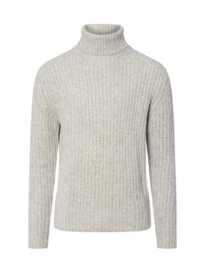 Finshley & Harding London Męski sweter z dzianiny - New Duff Mężczyźni dzianina grubo tkana szary marmurkowy,