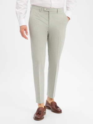 Finshley & Harding London Męskie spodnie garniturowe - Hoxdon Mężczyźni Slim Fit Sztuczne włókno szary,