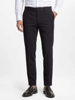 Finshley & Harding London Męskie spodnie garniturowe Mężczyźni Slim Fit szary,