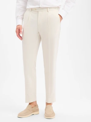 Finshley & Harding London Męskie spodnie garniturowe Mężczyźni Sztuczne włókno biały,