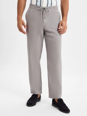 Finshley & Harding London Męskie spodnie materiałowe - Cross Mężczyźni szary jednolity,