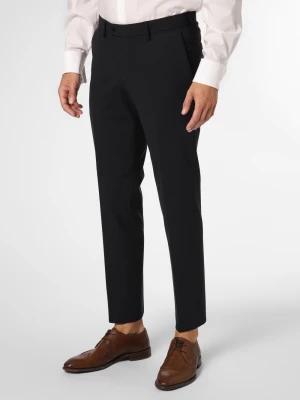 Finshley & Harding London Męskie spodnie od garnituru modułowego Mężczyźni Slim Fit niebieski jednolity,
