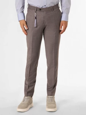 Finshley & Harding London Męskie spodnie od garnituru modułowego Mężczyźni Slim Fit Sztuczne włókno lila marmurkowy,