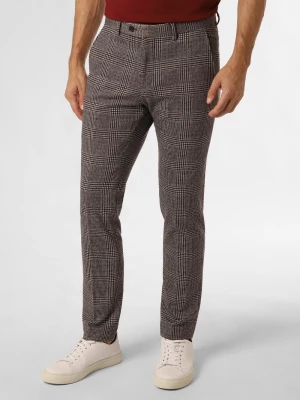 Finshley & Harding London Męskie spodnie od garnituru modułowego Mężczyźni Slim Fit wielokolorowy w kratkę,