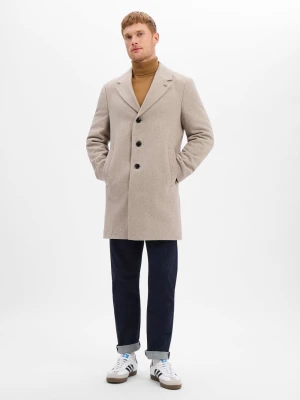 Finshley & Harding London Płaszcz z domieszką wełny Mężczyźni beżowy