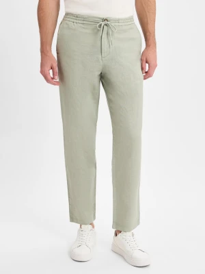 Finshley & Harding London Spodnie - Cross Mężczyźni Bawełna zielony jednolity,