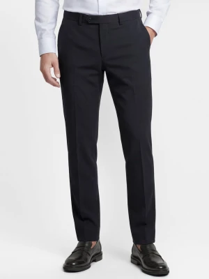 Finshley & Harding London Spodnie - Hoxdon Mężczyźni Slim Fit niebieski jednolity,