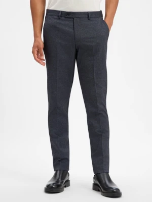Finshley & Harding London spodnie z zestawu modułowego z domieszką wełny Mężczyźni Slim Fit szary
