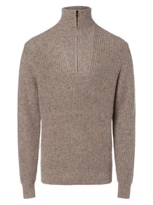 Finshley & Harding London Sweter męski Mężczyźni Bawełna beżowy marmurkowy,