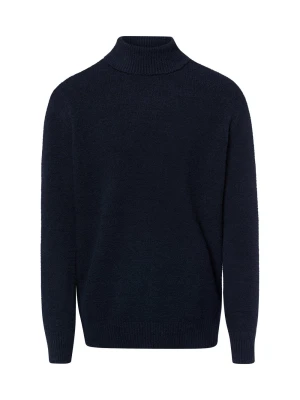 Finshley & Harding London sweter z golfem Mężczyźni Bawełna niebieski