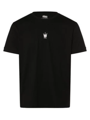 Finshley & Harding London T-shirt męski Mężczyźni Bawełna czarny jednolity,