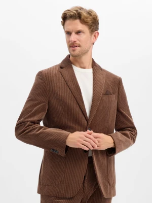 Finshley & Harding marynarka z zestawu modułowego Mężczyźni Modern Fit Sztruks brązowy