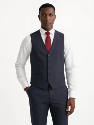 Finshley & Harding Męska kamizelka modułowa Mężczyźni niebieski,