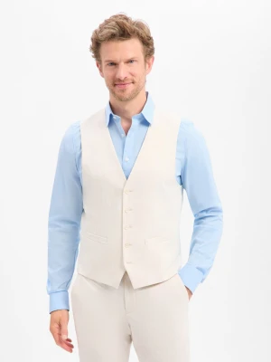 Finshley & Harding Męska kamizelka modułowa Mężczyźni Regular Fit Sztuczne włókno beżowy,