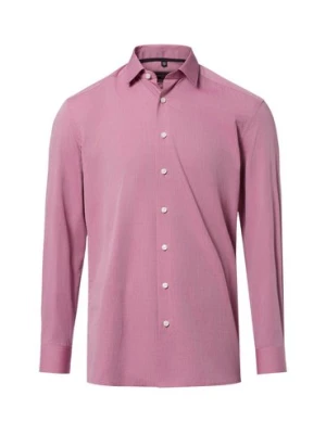 Finshley & Harding Męska koszula biznesowa - Easy Care Mężczyźni Modern Fit Bawełna (100%) czerwony wypukły wzór tkaniny,