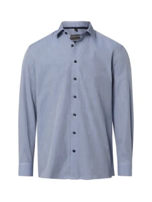 Finshley & Harding Męska koszula biznesowa - Easy Care Mężczyźni Modern Fit Bawełna (100%) niebieski w kratkę,