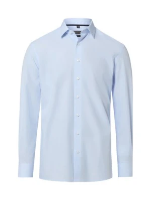 Finshley & Harding Męska koszula biznesowa - Easy Care Mężczyźni Modern Fit Bawełna (100%) niebieski w paski,