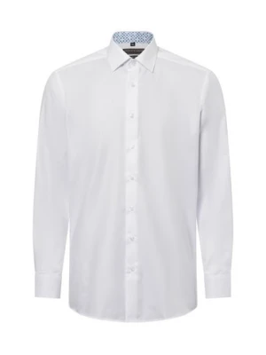 Finshley & Harding Męska koszula biznesowa - Easy Care Mężczyźni Modern Fit Bawełna biały jednolity,