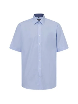 Finshley & Harding Męska koszula biznesowa - Easy Care Mężczyźni Modern Fit Bawełna niebieski|biały w paski,