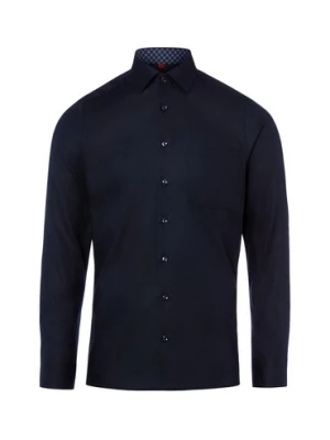 Finshley & Harding Męska koszula biznesowa - Easy Care Mężczyźni Slim Fit Bawełna niebieski jednolity,