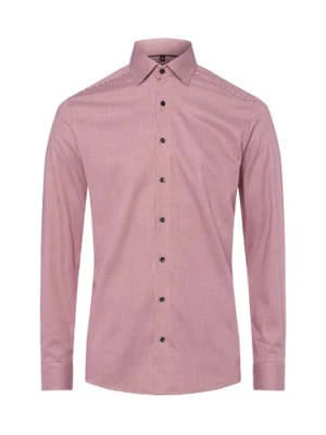 Finshley & Harding Męska koszula biznesowa Mężczyźni Modern Fit Bawełna czerwony|biały w kratkę,