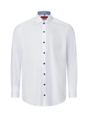 Finshley & Harding Męska koszula biznesowa Mężczyźni Slim Fit Bawełna biały jednolity,