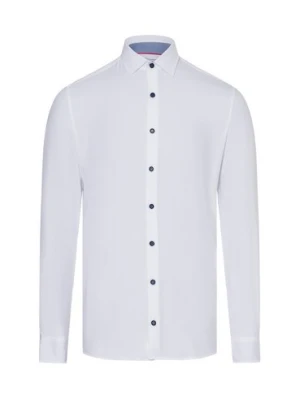 Finshley & Harding Męska koszula biznesowa Mężczyźni Slim Fit Bawełna biały jednolity,