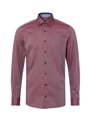 Finshley & Harding Męska koszula biznesowa Mężczyźni Slim Fit Bawełna czerwony jednolity,