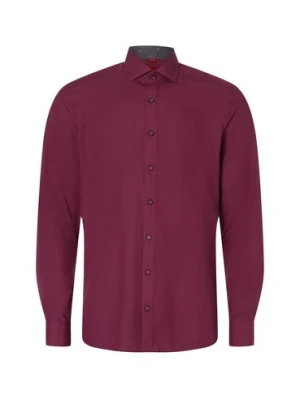 Finshley & Harding Męska koszula biznesowa Mężczyźni Slim Fit Bawełna czerwony jednolity,