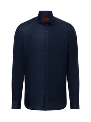 Finshley & Harding Męska koszula biznesowa Mężczyźni Slim Fit Bawełna niebieski jednolity,