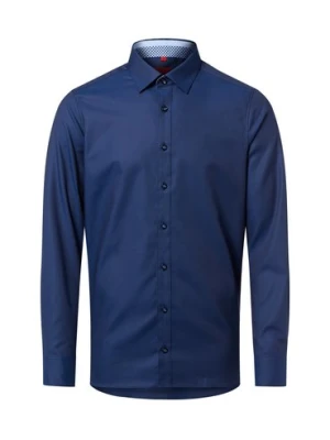 Finshley & Harding Męska koszula biznesowa Mężczyźni Slim Fit Bawełna niebieski jednolity,